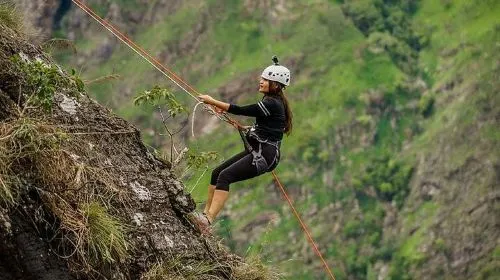 Abseiling in Ella