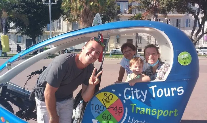 Nice : private guided Tour by electric bike taxi