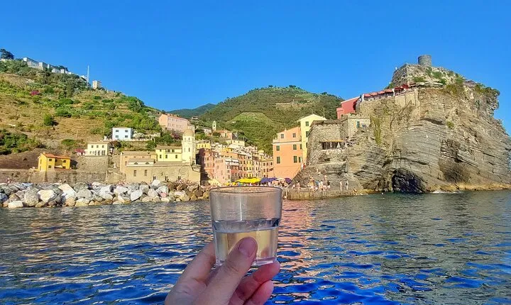 Sunset Cinque Terre Boat Tour with a traditional ligurian gozzo from Monterosso
