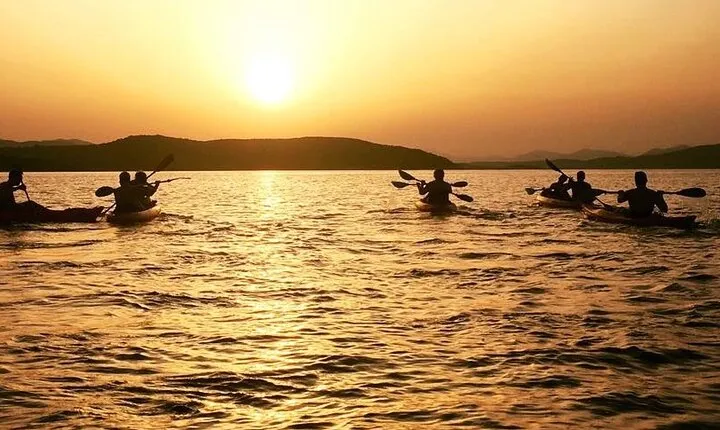 Small Group Sunset Kayak Tour with Snorkeling and Aperitif