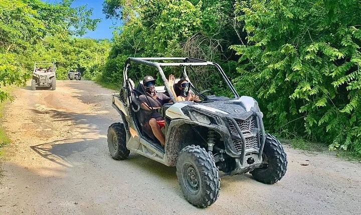 Playa del Carmen Buggy Tour with Cenote Swim and Mayan Village Visit