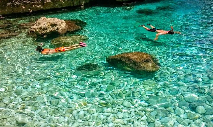 Kayak Paradise: Cala Portixol Snorkel, Cave & Cliff Jumping Tour