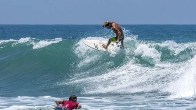 Surfing in Weligama