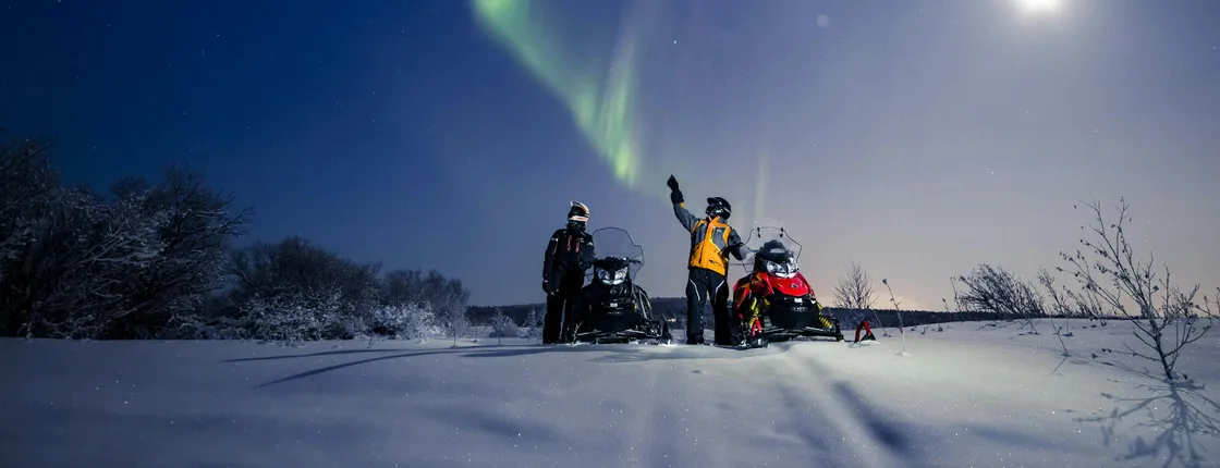 Levi Northern Lights Tour by Snowmobile