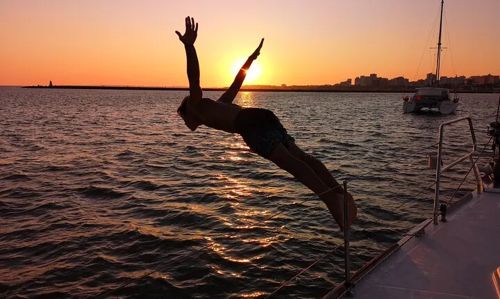 Sunset Tour on a Luxury Sailing Yacht from Vilamoura