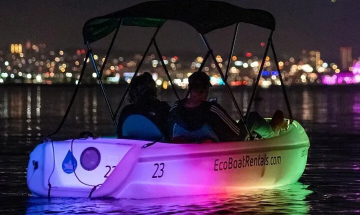 Glow Nightime Pedal Boat Rental in San Diego Bay