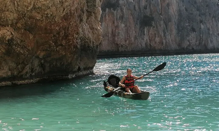 Kayak excursion in Jávea, Cala Granadella (Snorkeling) Caló, llop marí, ambolo