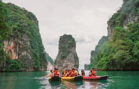 Phang Nga Bay Sunset Cruise Dinner with Sea Canoe and Loy Krathong from Phuket