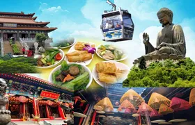 Lantau Cable Car and Big Buddha Guided Tour with Lunch in Hong Kong