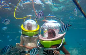 Walking under the sea in Mauritius