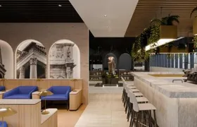 FCO Rome Fiumicino international airport lounge transit VIP lounge T3 terminal dining rest