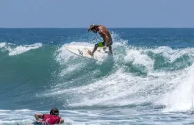 Surfing in Weligama