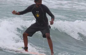 Surfing in Weligama
