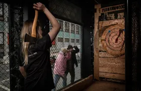 Guided Axe Throwing Experience in Frankfurt Altstadt