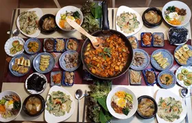 Korean Cooking Class with Full-Course Meal & Local Market Tour in Seoul